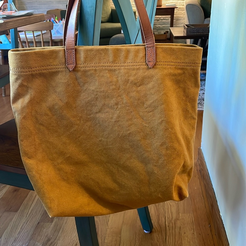 Madewell canvas tote bag in acorn brown